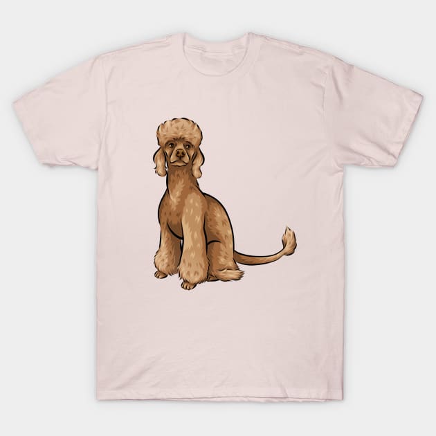 Cute Ginger Poodle Dog T-Shirt by Shirin Illustration